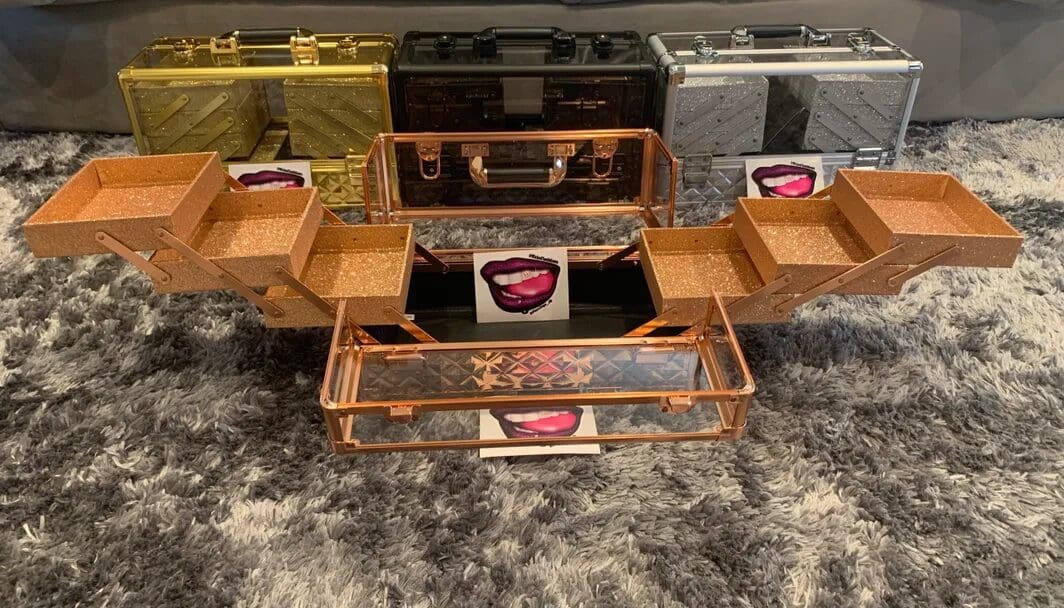 Armored Acrylic 6-Tier Glitter Cosmetic Case image 1