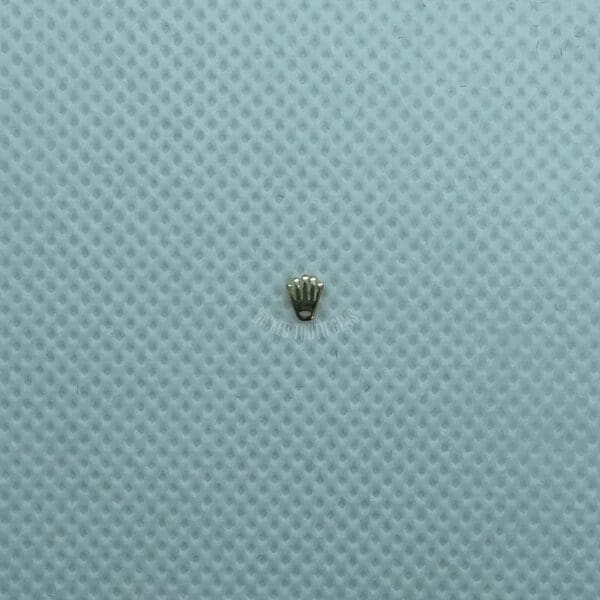 A tiny insect sitting on top of a blue surface.