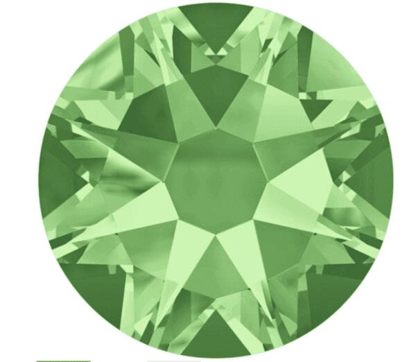 A light green diamond is shown in this picture.