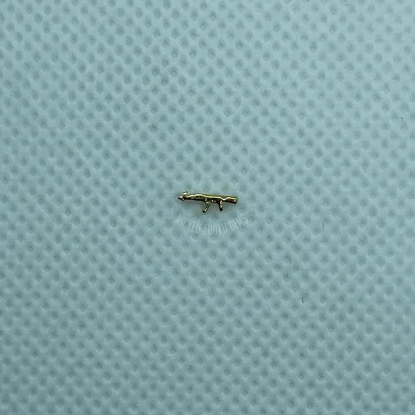 A small plane sitting on top of a blue surface.