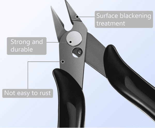 A pair of scissors with black handles and features.