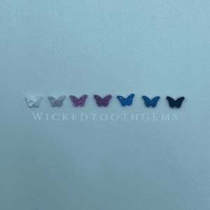 A group of butterflies that are sitting on the wall.