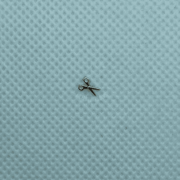 A small insect sitting on top of a blue surface.