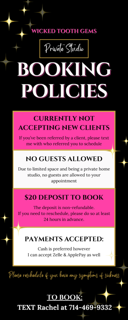 PNG Private Studio Booking Policies
