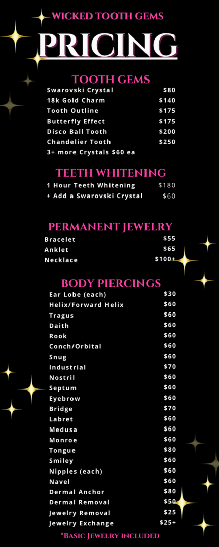 price list